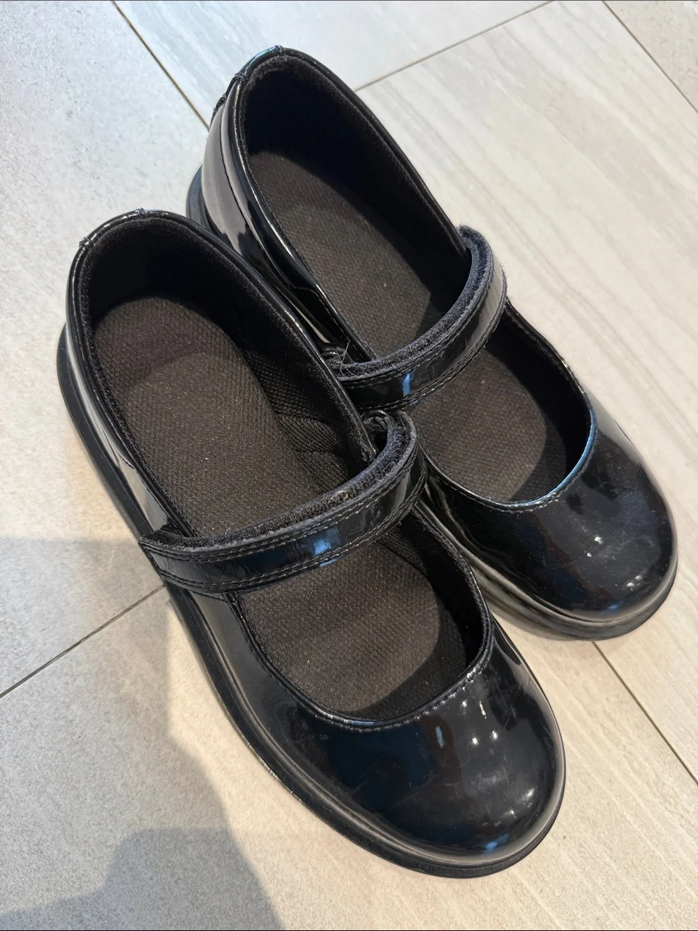 Dr. Martens Black Patent Mary Jane Kids Shoes